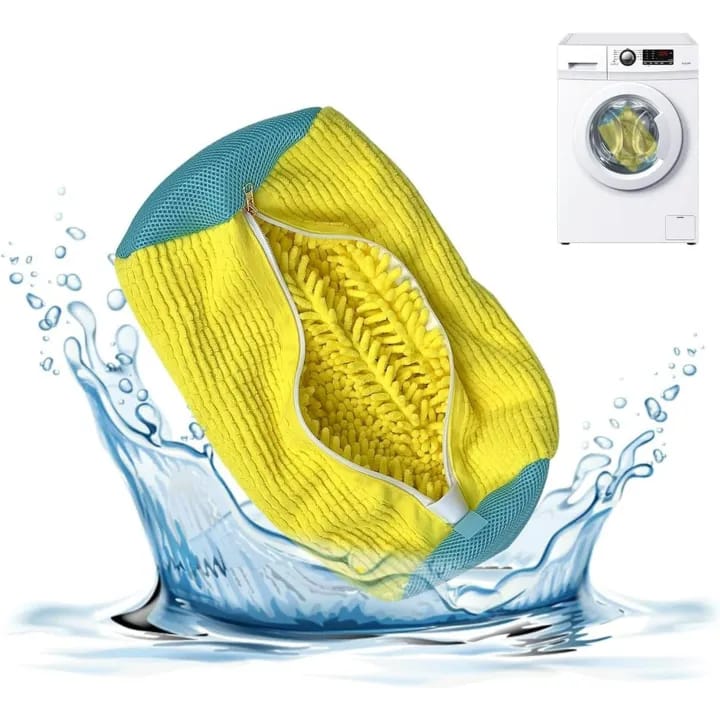 Shoe Washing Bag, Cylinder Reusable Shoe Washing Machine Bag Large Capacity Shoe Laundry Bag with Zipper for Sneakers Running Shoes Sock Toys, Travel Friendly - image 1