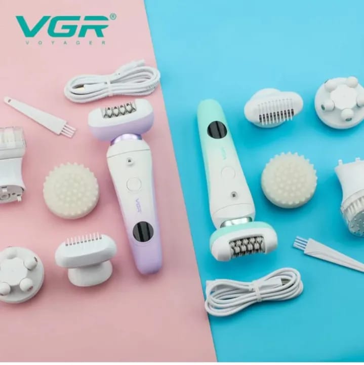 VGR V-750 Professional 5-in-1 Women Care Kit: All-in-one hair removal, shaving, facial cleansing, and massage device with smart LED display | VGR V-750 Professional 5-in-1 Care Kit - image 1