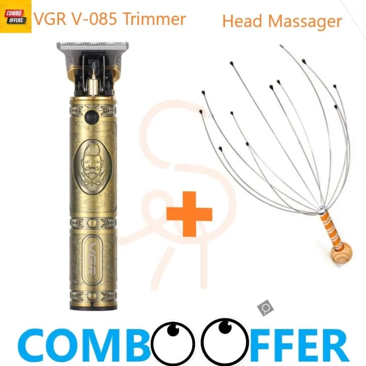 Combo - VGR V-085 Trimmer & Handy Head Massager - Itishree