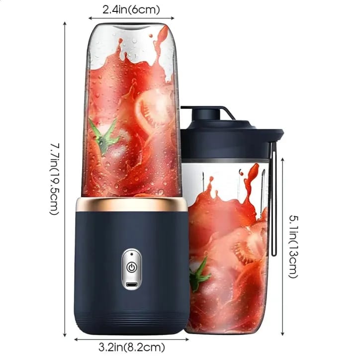 Portable Blender For Smoothie And Juices : Powerful 40 Watts Juicer Blender that Can Crush Ice too | Juicers Machine With 1800 Mah Rechargeable Battery-Smoothie Blenders With Built In 400 ML - image 4