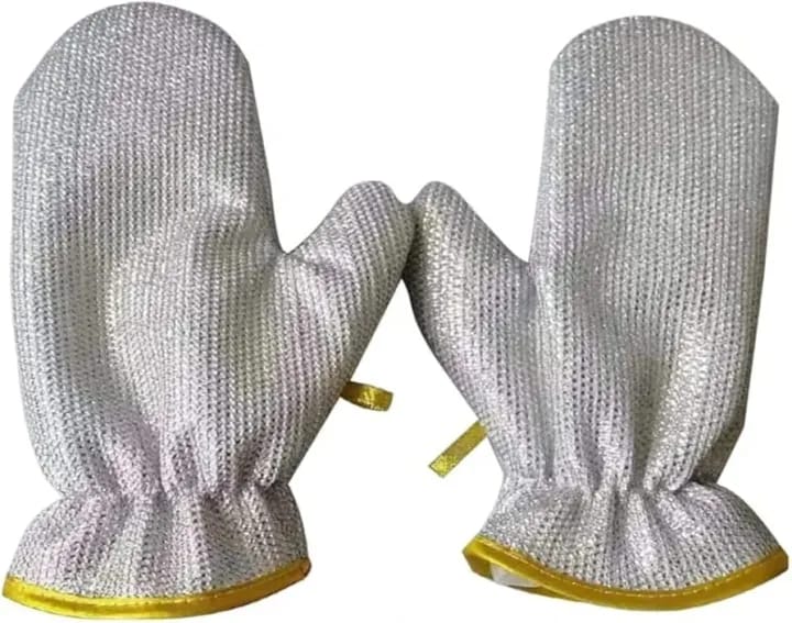 2PCS Waterproof Dishwashing Gloves for Kitchen BHADA MAJHNE Gloves with Non-Slip Grip, Heat & Oil Resistance, Perfect for Utensil - image 1