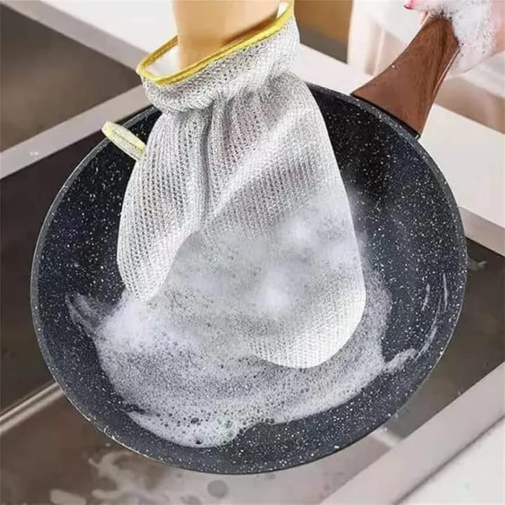 2PCS Waterproof Dishwashing Gloves for Kitchen BHADA MAJHNE Gloves with Non-Slip Grip, Heat & Oil Resistance, Perfect for Utensil - image 2