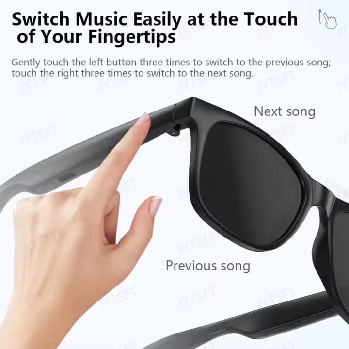 D11 Smart Sunglasses with Bluetooth 5.3, UV Protection, Built-in Speaker, Touch Control, 7-Hour Battery Life - image 5