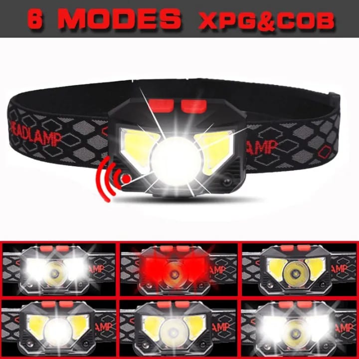 Rechargeable Waterproof Flashlight, 800 Lumens Motion Sensor Head Lamp Headlight - image 4