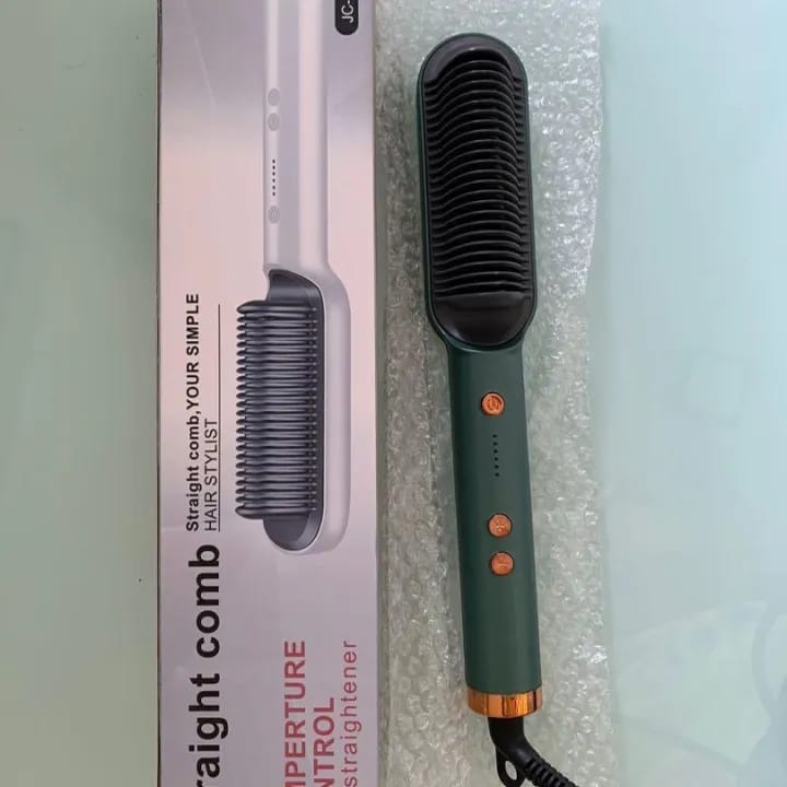 Professional Straight Comb Electric Hair Straightener Brush Heated Comb Straightening Combs Men Beard Hair Straight & Curly Styling Tool - image 2