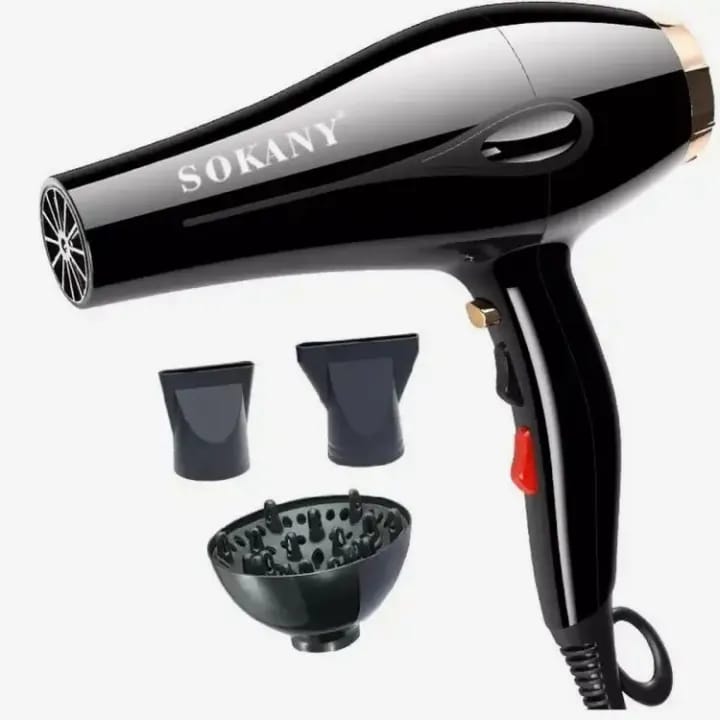 SOKANY Hot And Cold Air Hair Dryer 3 In 1 Concentrator And Diffuser Attachments SK-2213 - image 2