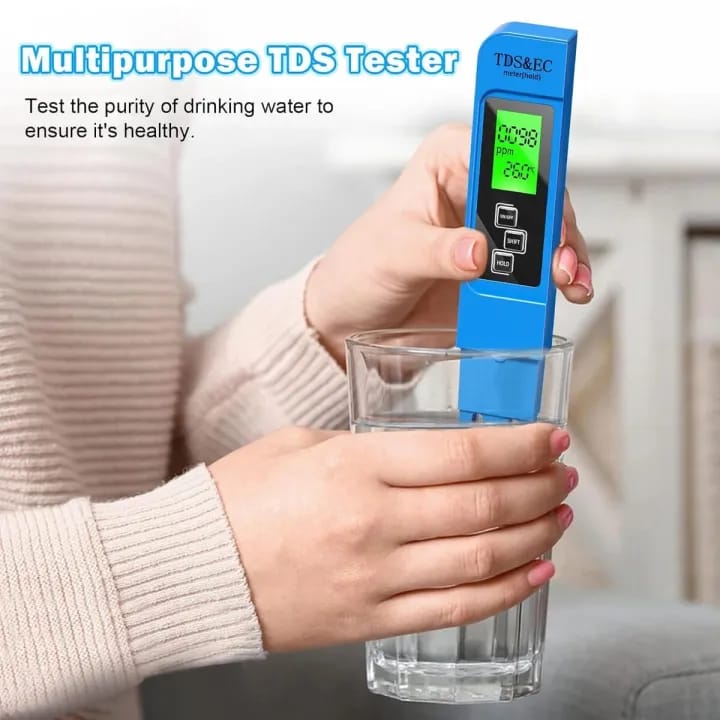 Digital Water Quality Tester TDS EC Meter Range 0-9990 Multifunctional Water Purity Temperature Meter TEMP PPM Tester - image 1