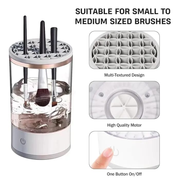 Electric Makeup Brushes Cleaner,Portable USB Reusable Cosmetic Brush Cleaner Machine,Make Up Brush Cleaning Tool to Wash Dry All Size Makeup Brush,Great Gift for Women, Girlfriend,Valentine's Day - image 3