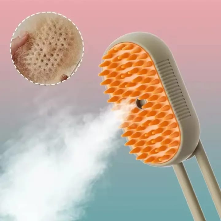 Cat Steam Brush for Shedding Dog Brush with Steam Pet Hair Cleaning Brush Comb for Spray 3 in 1 Pet Grooming for Long & Short Haired Pets – Spritz Comb for cats and dogs - image 4