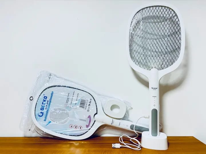 Electric Mosquito Swatter Electric Mosquito Racket A Grade Mosquito Bat With Stand - image 3