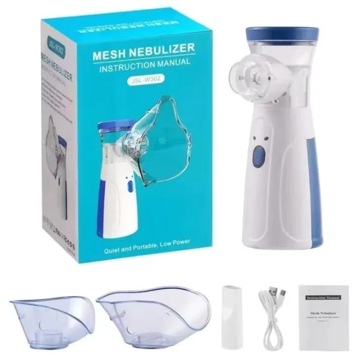 Portable Medical Mesh Nebulizer for Kids & Adults | USB Type-C & Battery Operated | Quiet Inhaler for Asthma, Cough & Cold - image 1