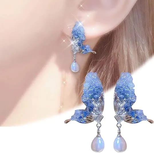 Luxury Butterfly Zircon Crystal Stud Earrings for Accessories Jewelry for Girl - image 1