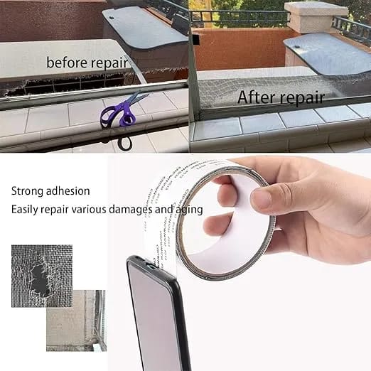5x200cm Screen Repair Tape Window Door Waterproof Mosquito Net Patch Self-adhesive Super Fix Mesh Netting Broken Holes Tool - image 5