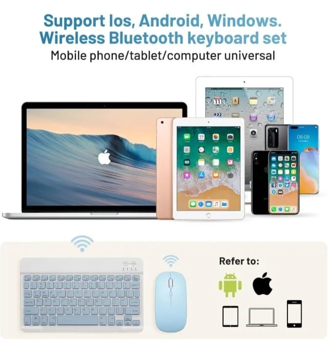 Combo Mouse AND Keyboard Kit Bluetooth (bt and 2.4g both) Both Rechargable Mouse And Keyboard - image 2