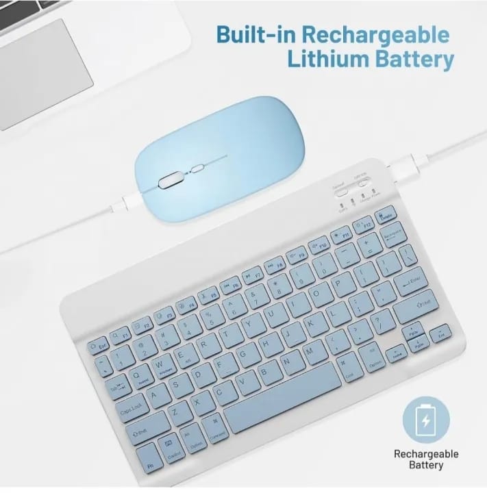 Combo Mouse AND Keyboard Kit Bluetooth (bt and 2.4g both) Both Rechargable Mouse And Keyboard - image 1
