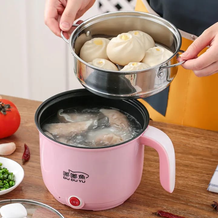 Multicolor Multipurpose Heating Non Stick Steamer Hot Pot Electric Cooking - image 4