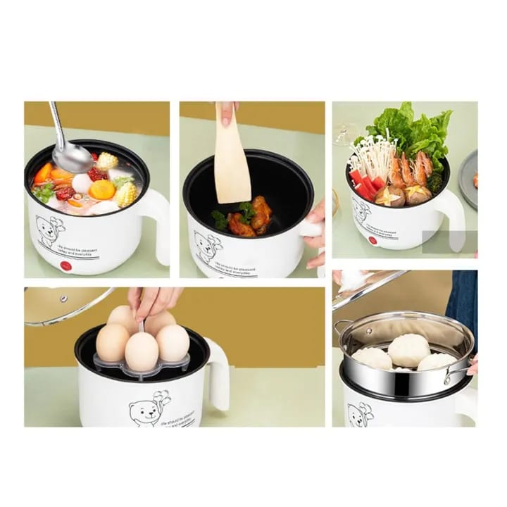 Multicolor Multipurpose Heating Non Stick Steamer Hot Pot Electric Cooking - image 3