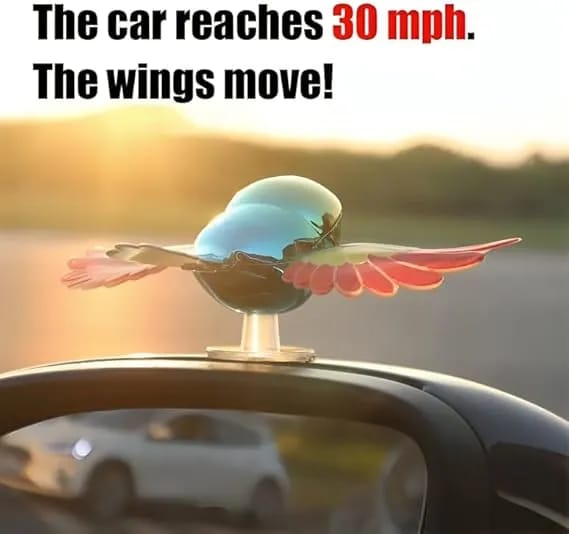 Wind Spinner Bird Toy | Colorful Rotating Flying Bird Decoration for Motorcycle, Car, Scooter & Bicycle - image 4