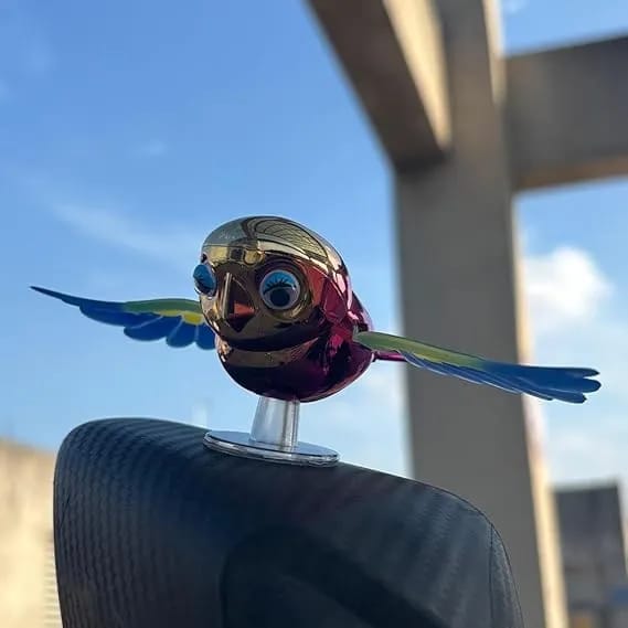 Wind Spinner Bird Toy | Colorful Rotating Flying Bird Decoration for Motorcycle, Car, Scooter & Bicycle - image 3