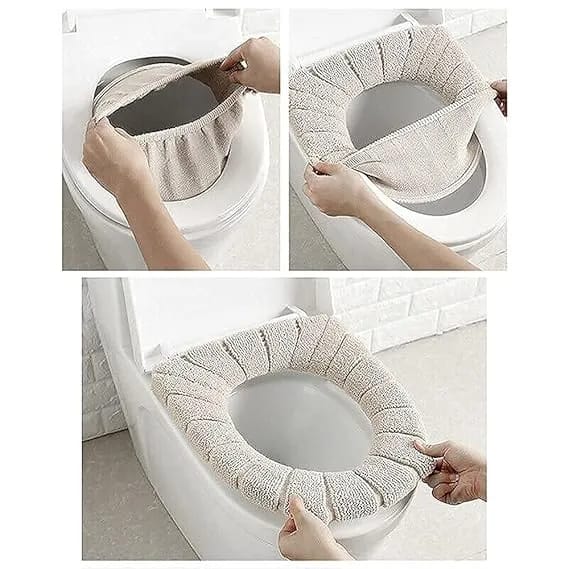 Toilet Seat Cover Washable Soft Warmer - image 3