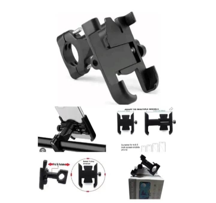 Motorcycle Phone Holder Scooty Bike Mobile Holder for Pathao Metal Body - image 4