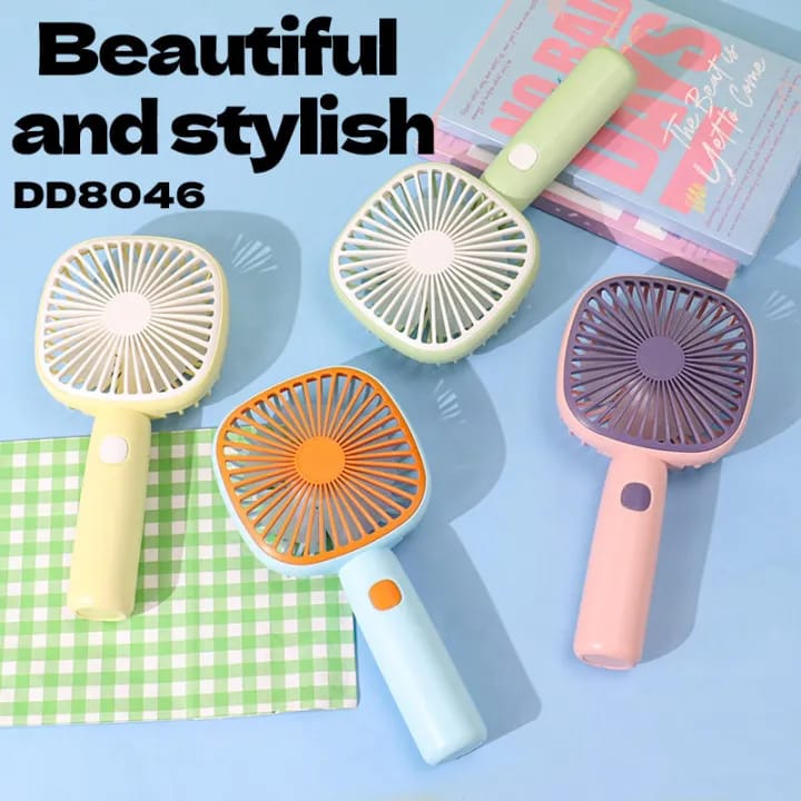 Handheld Fan USB Rechargeable Portable Mini Cooling Fan | 3 Speed Adjustable Summer Cooling Fan with Stand - image 4