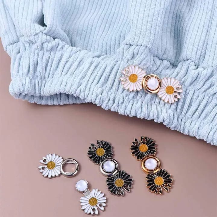 Adjustable Waist Buckle Tightener, Detachable Jeans Button Pins, Decorative Safety Pins Buttons for Clothes, Pants, Skirts, Loose Jeans Waist Buckle Kit - image 1