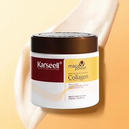 Karseell Collagen Hair Treatment Deep Repair Conditioning Argan Oil Collagen Hair Mask Essence for Dry Damaged Hair All Hair Types 500Ml - image 3