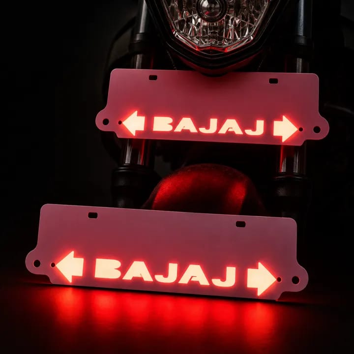Bajaj Bike Number Plate With Indicator/Break Light - image 4
