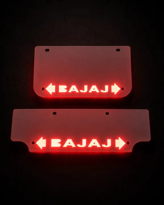 Bajaj Bike Number Plate With Indicator/Break Light - image 2