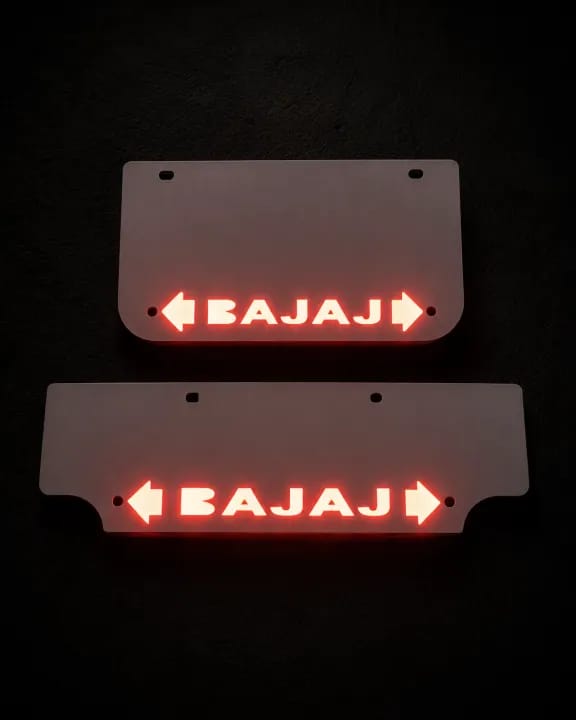 Bajaj Bike Number Plate With Indicator/Break Light - image 1
