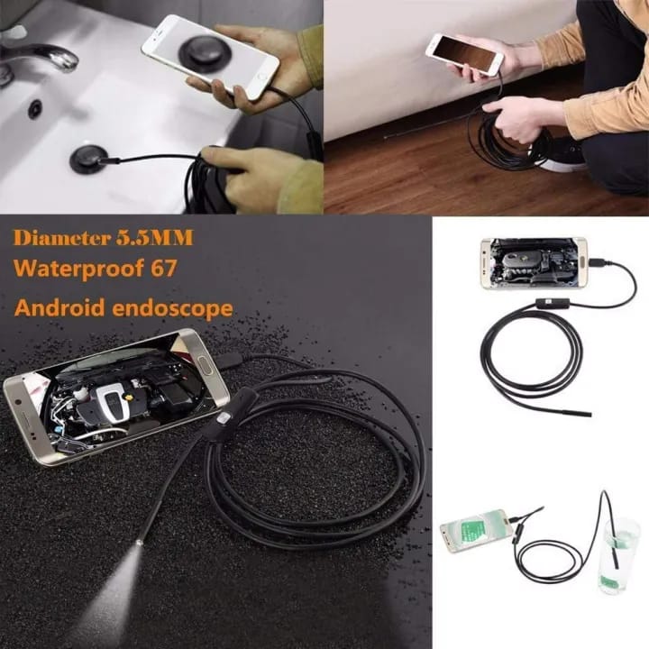 5.5mm 2MP HD USB Endoscope Camera – Waterproof Snake Inspection Camera with LED Light for Android & PC (2M Cable) - image 3