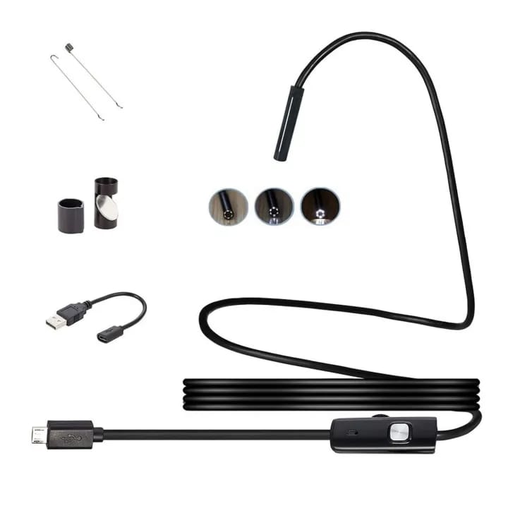 5.5mm 2MP HD USB Endoscope Camera – Waterproof Snake Inspection Camera with LED Light for Android & PC (2M Cable) - image 1