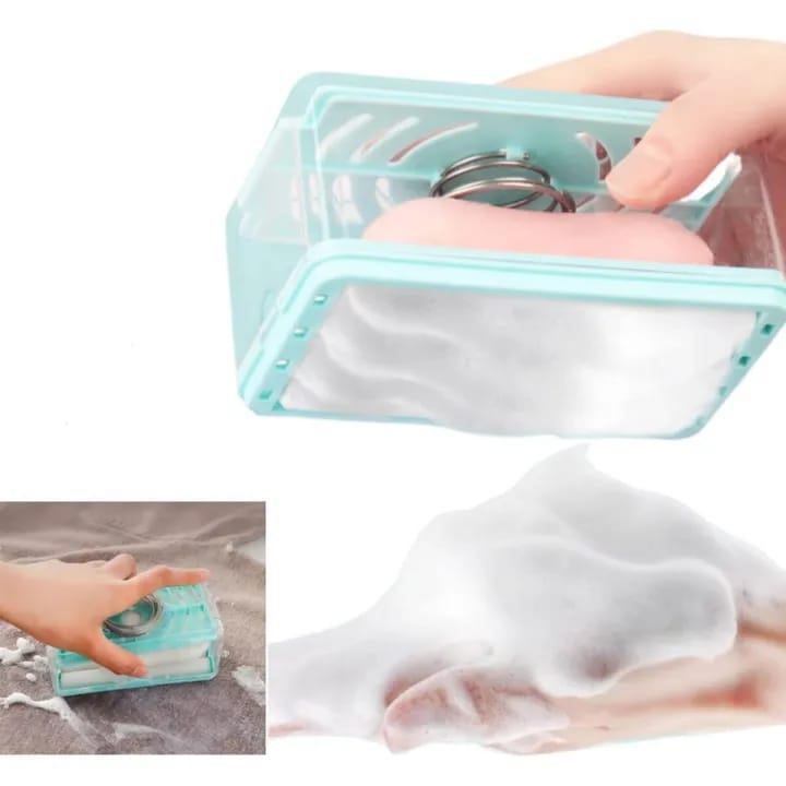 2-in-1 Portable Soap Dish & Soap Dispenser with Roller - image 1