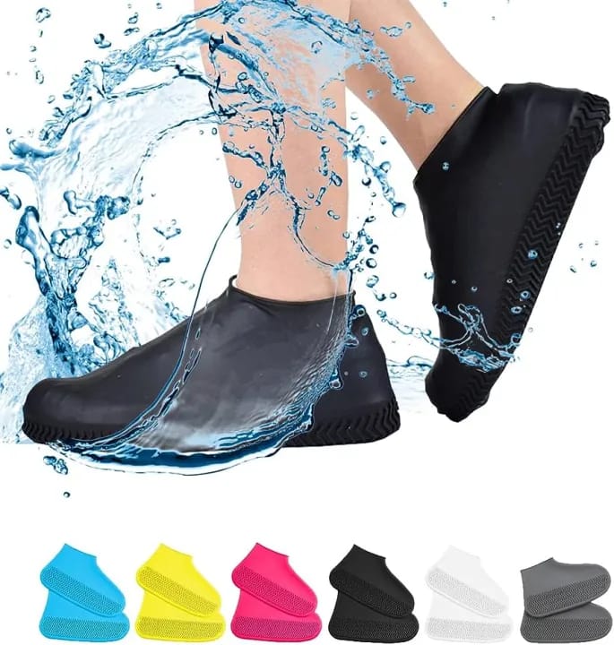 Anti-slip Silicone Reusable Rain Shoe Covers Waterproof Protector Shoes Cover - image 3