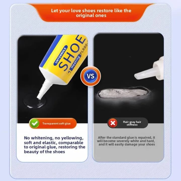 Strong Shoe Glue Waterproof for Shoe Repair - Flexible Sole Adhesive (60ml) - image 2