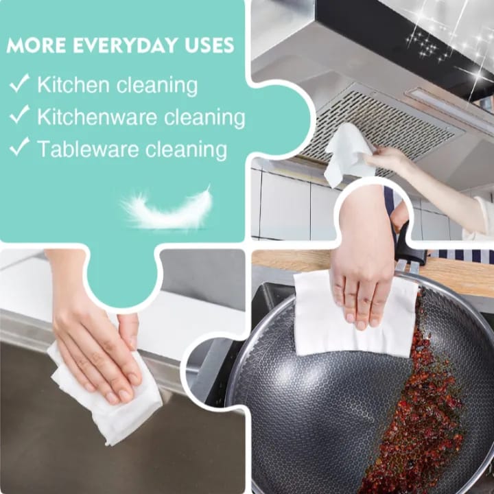 Kitchen Cleaning Wet Wipes 80pcs | Strong Oil Removal | 99% Sterilization | Multi-Purpose Degreasing Wipes for Dish, Cooktop, Hood & Sink Cleaning - image 2
