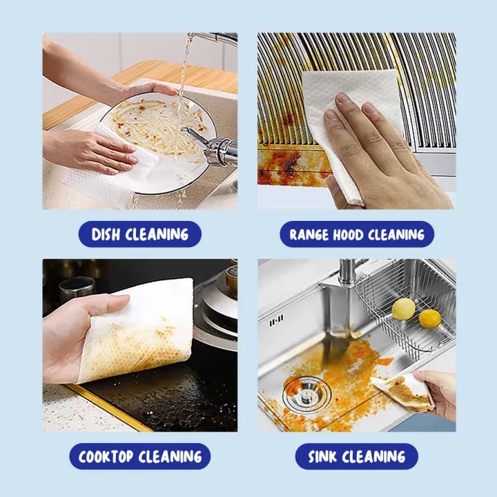 Kitchen Cleaning Wet Wipes 80pcs | Strong Oil Removal | 99% Sterilization | Multi-Purpose Degreasing Wipes for Dish, Cooktop, Hood & Sink Cleaning - image 4
