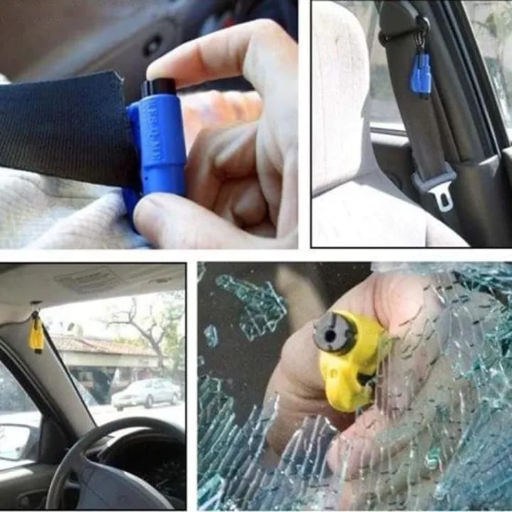 Car Emergency Safety Glass | Seat Belt Cutter Window Glass Breaker | Mini Emergency Tool Kit (Pack of 1) - image 3