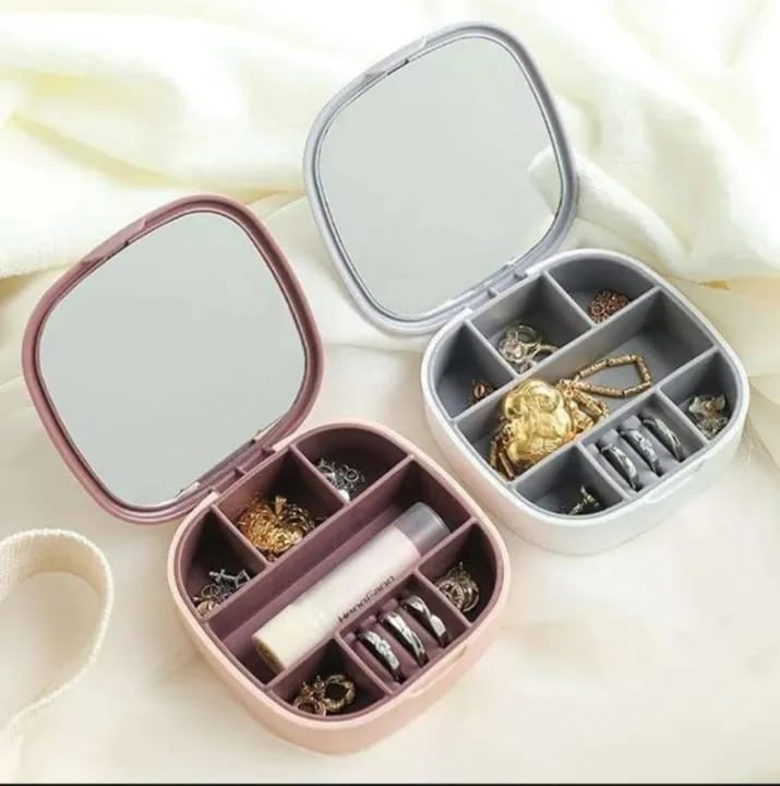 Jewellery Case Mirror Mini Box Earrings Cotton Filled Matte Imitate Gift Box - image 3