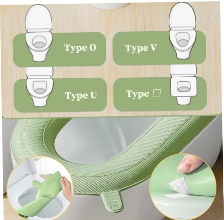 Washable Soft Warmer Toilet Seat Cover Original Soft Toilet Seat Cover Hold Winter Warm Washable Bathroom Accessories - image 2