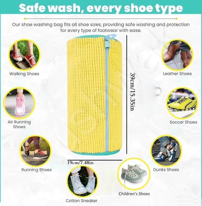 Shoe Washing Bag for Washing Machine – Protective Sneaker Laundry Bag for All Shoe Types (Walking, Running, Leather, Kids Shoes) - image 3