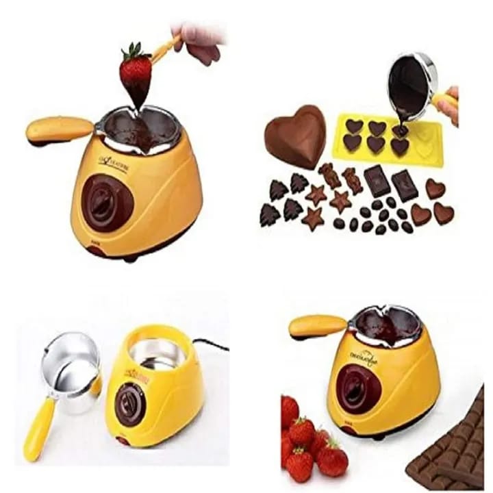 Chocolate Fountain Fondue Melt Pot, Household Diy Dessert Machine,Electric 220V 25W,Oven Melting Pot 0.25 L - image 2