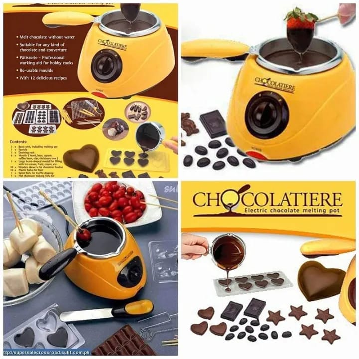 Chocolate Fountain Fondue Melt Pot, Household Diy Dessert Machine,Electric 220V 25W,Oven Melting Pot 0.25 L - image 4