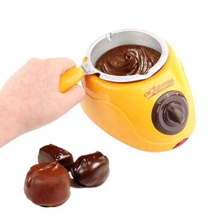 Chocolate Fountain Fondue Melt Pot, Household Diy Dessert Machine,Electric 220V 25W,Oven Melting Pot 0.25 L - image 1