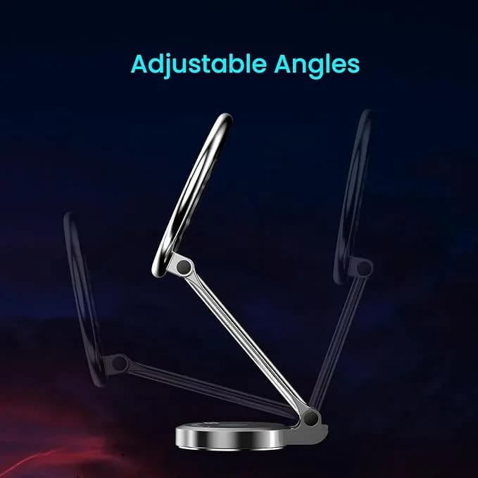 Magnetic Phone Holder Stand for Car | 360° Rotating Adjustable Foldable Desk Mobile Stand | Strong Magnetic Cell Phone Holder for iPhone & Android - image 3