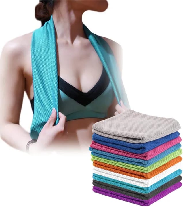 Cooling Sports Towel - Instant Cooling Microfiber Gym Towel for Workout, Running, Yoga, Cycling & Travel - image 2