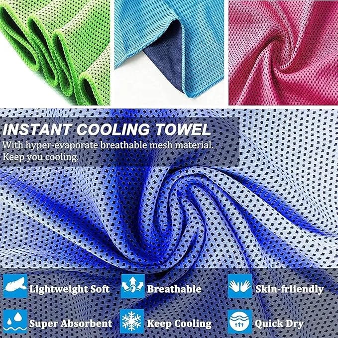 Cooling Sports Towel - Instant Cooling Microfiber Gym Towel for Workout, Running, Yoga, Cycling & Travel - image 4
