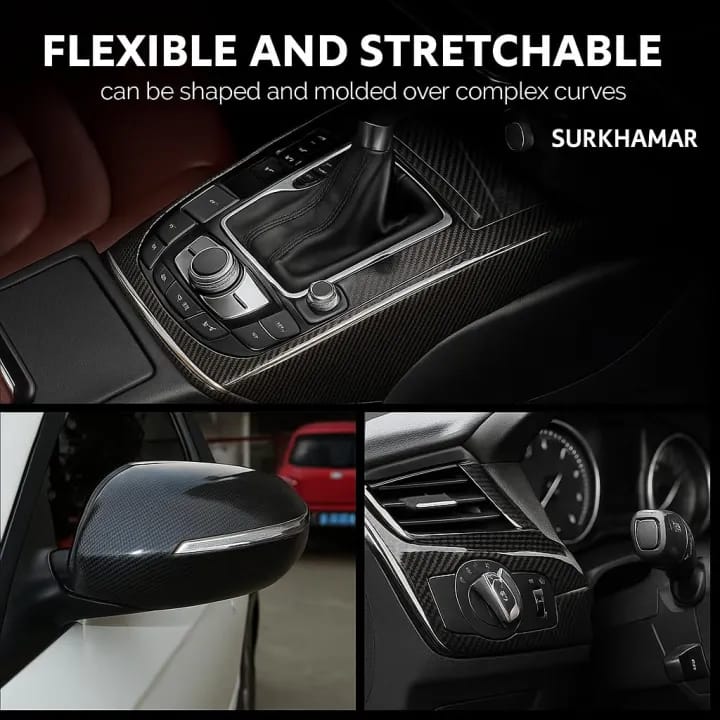 Black Carbon Fiber Style Waterproof Car Seal Strip Door Edge Cover Guard Anti-Scratch Step Decoration Cover Tape -5 M - image 5