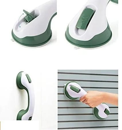 Bathroom Wall Mounted Helping Handle Strong Sucker Helping Handle Anti-Slip Suction Bath Tub Helping Handle Safety Balance Grab Bar Handrail - image 2